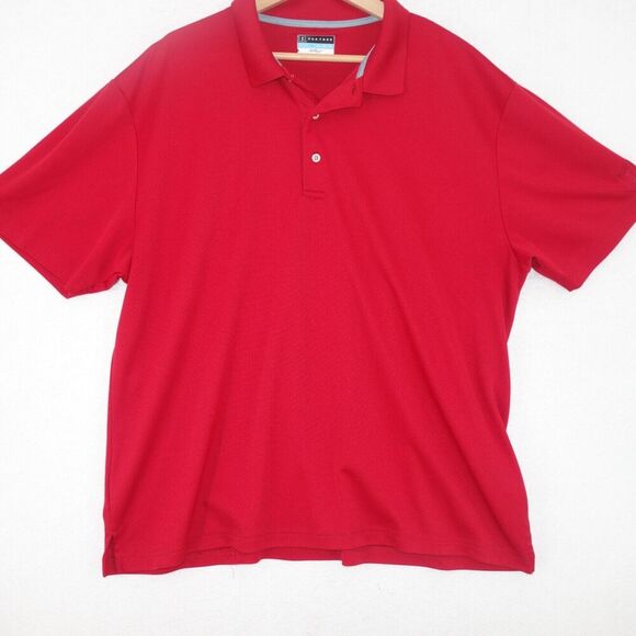 PGA TourAirflux Polo Golf Shirt Short Sleeve RED Men's Size XXL 2XL - Picture 1 of 6